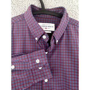 Mizzen +‎ Main Dress Shirt Mens Size XLTrim Fit Stretch Performance Multicolor